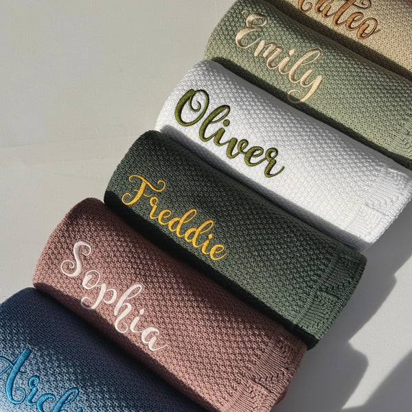 Personalised Baby Blanket Knitted