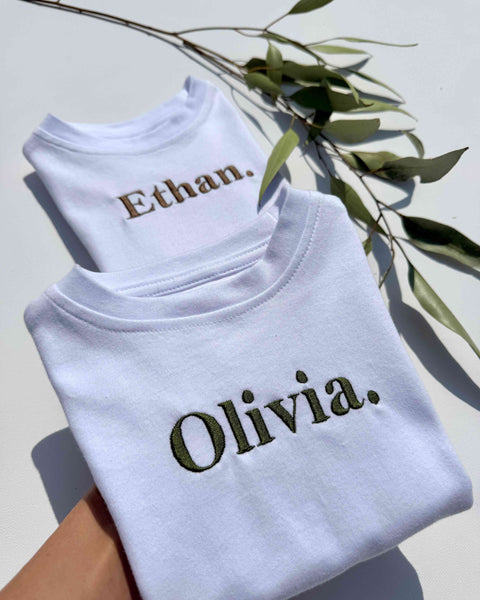 White Premium Crewneck Personalised T-shirt DreamBuy