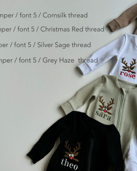 Christmas Reindeer Zip Sleepsuit DreamBuy