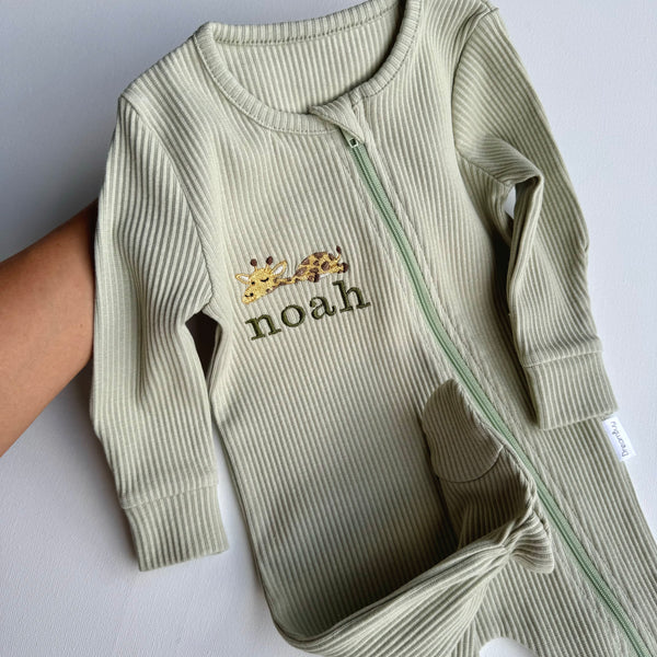 Safari Theme Personalised Zip Romper DreamBuy