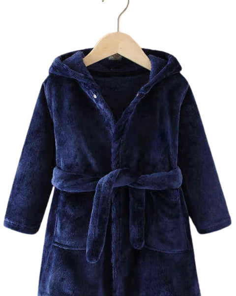 Navy Personalised Embroidered Baby Robe