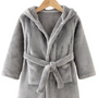 Grey Personalised Embroidered Baby Robe
