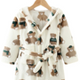 Teddy Print Personalised Embroidered Baby Robe