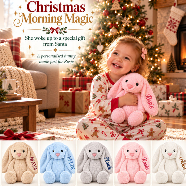 Personalised Grey Bunny Toy
