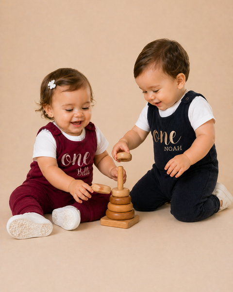 Claret Red Personalised or Plain Dungarees