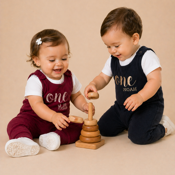 Claret Red Personalised or Plain Dungarees