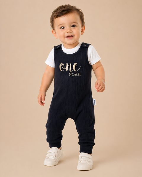Black Personalised or Plain Dungarees
