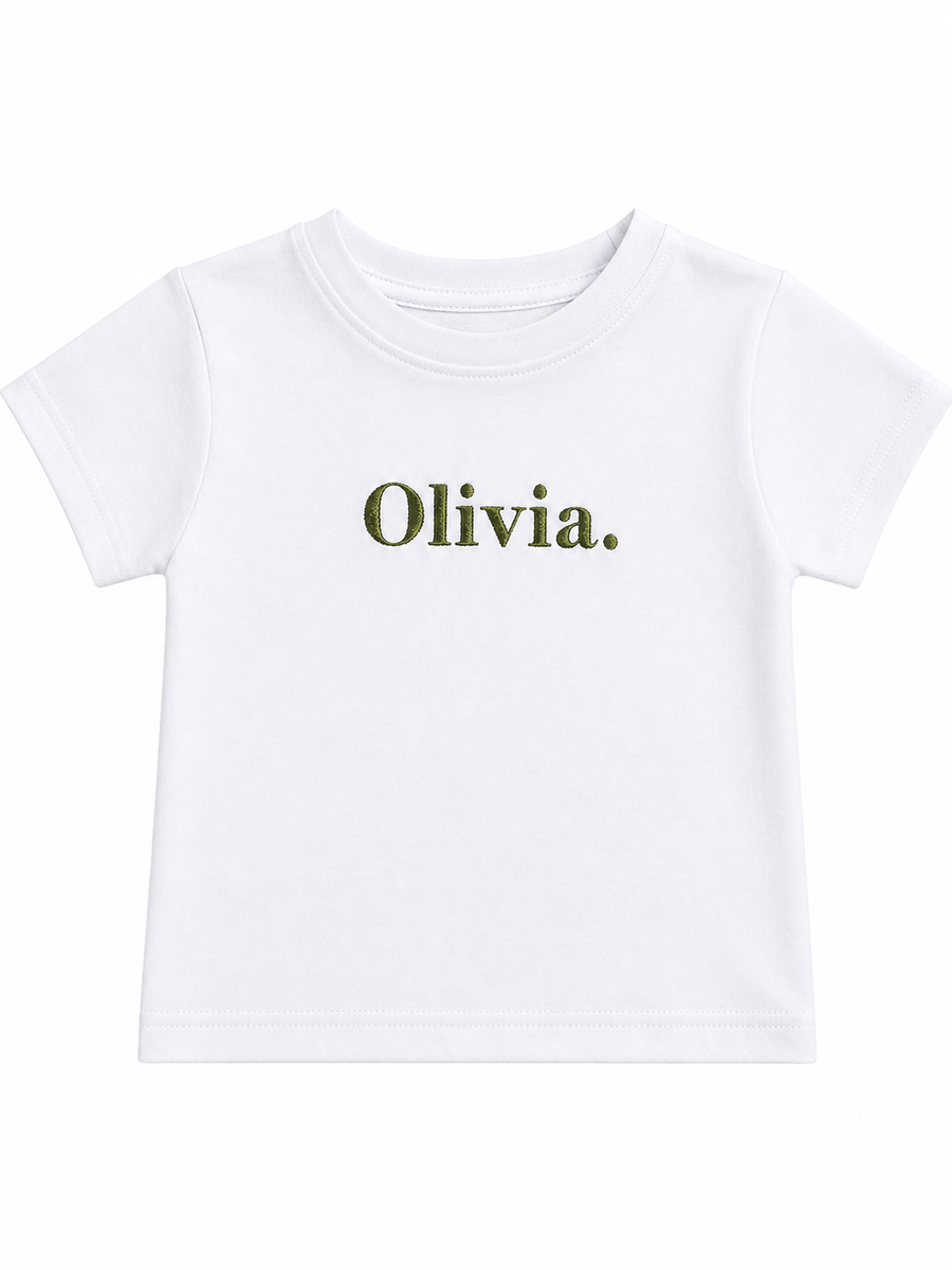 White Premium Crewneck Personalised T-shirt